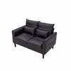 2 Seater faux leather/Linen Fabric Love Seat Sofa Armchair with Footstool Couch
