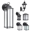 Vintage Wall Light Iron Metal Lantern Lamp with Glass Shade Cover Indoor Outdoor