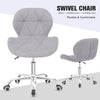 Computer Desk Chair Office Cushioned Chair Chrome Legs Swivel Fabric/PU/Velvet