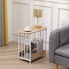 2-Tier Narrow Side Table for Living Room Sofa End Tables with Storage Slim
