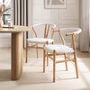 Dusk Jade Ivory Boucle & Light Beech Set of 2 Dining Chairs RRP £599