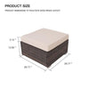 Patio Rattan Ottomans, All-Weather Rattan Wicker Multipurpose Outdoor Furniture