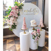 3pcs Metal Plinth Cylinder Dessert Pedestal Wedding Cake Flower Display Stand