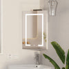 Corner LED Bathroom Mirror Cabinet Illuminated Mirror With LED Light Battery