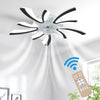 78cm 6 Speed V-Shape LED Ceiling Fan Light 3 Color Dimmable Fan Lamp w/Remote