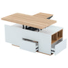 Lift Top Coffee Table with 2 Drawers Storage und Tea Table Desk for Living Room