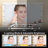 White Dressing Table Makeup Vanity Desk Set With LED Lighted Mirror, 5 Drawers