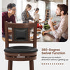 2x Swivel Bar Stool Upholstered Counter Height Bar Stool w/Curved Backrest 65CM