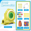 5-in-1 Crocodile Water Park Inflatable Bounce House with Slide & Splash Pool