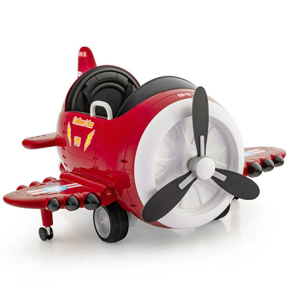 12V Battery Powered Kids Ride On Plane Car Toy Toddlers Electric Airplane