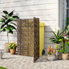 Single Wheelie Bin Storage Willow Weaving Store Cover Garden Rubbish Hide Screen