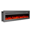 Electric Black 50" Wall Fireplace LED Wall Inset Into Fire with Freestanding Leg