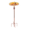 UK Bird Bath Water Seed Feeder Cast Iron Round Flower Petal Wild Garden Ornament