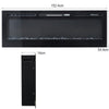 60 in LED Electric Fireplace Wall Mounted Heating Recessed Fire Inset Heater
