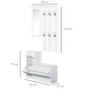 Hallway Coat Storage Unit Shoe Rack Stand White Bench Shelf Cabinet Mirror Hooks