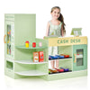 Kids Pretend Play Grocery Store Toy Set Children Wooden Supermarket Playset