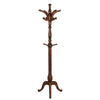 Solid Wood Coat Stand Heavy Duty Freestanding Hallway Coat Rack Tree w/ 8 Hooks