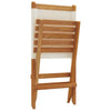Folding Garden Chairs 4 pcs White Fabric and Solid Wood G8P9