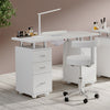 Beauty Salon Workstation Nail Technician Table Manicure DIY Nail Art Drawer Desk
