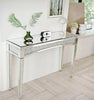 Large Crushed Diamond Silver Mirrored Console Table Lamp End Side Table Bedroom