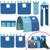 Bunk Bed with Slide and Curtains Blue 90x200 O3B2