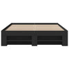 qohoio Bed Frame Black 120x190 Small Double Engineered Wood,Double Bed I9Z9