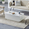 High Gloss LED Coffee Table Living Room Storage Lift Top Power Outlet Socket