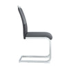 Dining Chairs Set of 2 Faux Leather with Stylish Chrome Cantilever Metal Frame