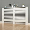 Elegant White Radiator Cover Case for Heater Burn Protection Slatted MDF Boards
