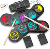 Electronic Drum Set for Kids, Uverbon Roll-Up Drum Kit with 9 Colorful Pads, 10
