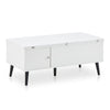 2-in-1 Coffee Table With Lift Up Top and 2 Large Storage Cabinet White Wooden
