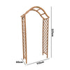 Wooden Garden Arch Archway Elegant Decorative Tan/Natural Wood Woodside