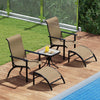 Patio Conversation Furniture Set 5 Pieces Adirondack Chair Set-Coffee
