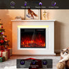 Electric Fireplace Flame Effect Heater, Timer&12 Color LED Light Remote Control