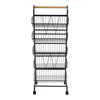 3/4/5 Tier Kitchen Trolley Storage Rack Cart Slim Rolling Trolley W/ Wheels