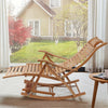 FATIVO Large Folding Rocking Chair Bamboo Living Room Indoor Outdoor Armchair