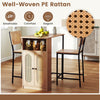 3-Piece Bar Table and Chairs Set Counter Height Kitchen Table