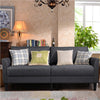 2 Seater Sofa Modern Fabric Couch Love Seat Sofa Settee for Living Room Grey