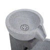 Solar Power Garden Water Feature Fountain LED Lights Patio Home Statues Cascade