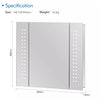 LED Bathroom Mirror Cabinet with Shaver Socket Demister IR Sensor Wall Mounted