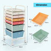 Home Office Storage Cart 6 Drawer Utility Storage with Wheels