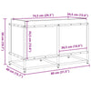 Garden Planter 80x40x50 Solid Wood F4C0