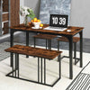 Kitchen Space-Saving Dinette 4-Piece Dining Table Set-Coffee