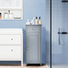 Bathroom Storage Cabinet Floor Standing Wooden Cupboard w/ Single Door & Drawer