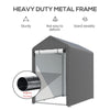 Outdoor Storage Shed Equipment Shelter Cover Bicycle PE Waterproof Steel Frame