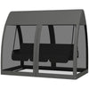 Garden Swing Chair Patio Hammock Outdoor 3Seater Bench Canopy Lounger Sun Shade