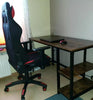 Industrial Computer Desk Rustic Metal Furniture Vintage Compact Office Study Leg