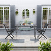 Wood Effect Garden Table and 2/4 Chairs Folding Camping Picnic Bistro Dining Set