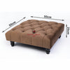 Square Coffee Table Chesterfield Upholstered Footstool Pouffe Foot Stool Seat