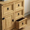 Corona Sideboard 1 Door 4 Drawer Mexican Solid Waxed Pine Furniture Storage Unit